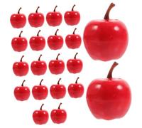 Garneck 20pcs Mini Artificial Fake Fruit Models Red Decor for Home Kitchen Party Display Lifelike Vivid Color Photo Props and Teaching Tools