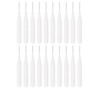 Garneck 20pcs Mini Multi-use Eyebrow and Interdental Brushes with Cap, Portable Nylon and Pp Material for Precise Makeup Application at Home or Office
