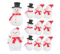 Garneck 20pcs Miniature Snowman Figurines Tiny Resin Christmas Decorations for Fairy Gardens and Dollhouses Whimsical Winter Accents for Holiday Table and DIY Crafts