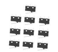 Garneck 20pcs Momentary Micro Push Button Switch with Long Straight Hinge Lever Electrical Micro Switches for Home Appliances and Industrial Equipment Black