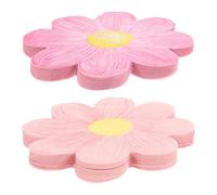 Garneck 20pcs Pink Daisy Disposable Paper Napkins for ’ Birthday Party Decorations, Floral Themed Table Napkins for Picnic, Wedding and Tea Party Use