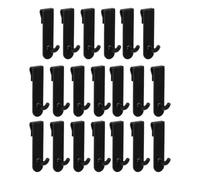 Garneck 20pcs Plastic Pegboard Hooks for Wall Organizers with Easy Installation and Multi-Purpose Use, Black Wire Grid Wall Hooks Suitable for Home and Garages Storage Solutions