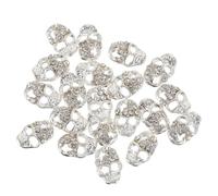 Garneck 20pcs Skull Nail Decal Sticker Manicure Skull Gems Sticker Silver Alloy 3D Hollow Design DIY Highlight Nail Patterns Halloween Decoration for Handmade Crafts and Laptops