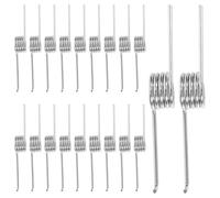 Garneck 20pcs Trash Can Lid Spring Torsion Spring 4-Coil Iron-Nickel Silver for Garbage Lid, Kitchen DIY Repair