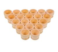 Garneck 20pcs Wooden Easter Egg Holders for Home Decoration, Smooth Surface Without Burrs, 4x5cm Unfinished Wood Egg Cups for Easter Display and DIY Crafting