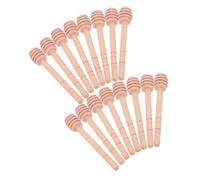 Garneck 20pcs Wooden Honey Mixing Sticks Natural Wood Dipper for Honey Dispensing Jam Stirring Mini Mixing Stirrer for Coffee Tea and Spreading