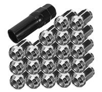 Garneck 21pcs Car Wheel Lug Nut Covers Silver Automotive Tire Hub Caps Small Lightweight Theft Screw Caps for Stylish Exterior Protection and Easy Installation