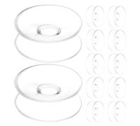 Garneck 24pcs 30mm Double-Sided Suction Cups, Heavy Duty Plastic Sucker Pads for Window Glass, Kitchen and Bathroom Organization, Removable Mini Suction Holders for Home Storage