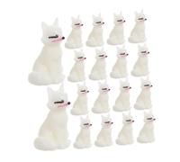 Garneck 24pcs Fox Figurines Statue Miniature Animal Landscape Decor Adorable Fox Ornament for Fairy Garden Accessories Indoor Outdoor Courtyard Decoration