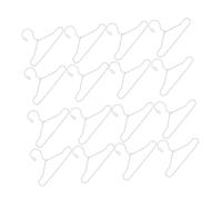 Garneck 24pcs Miniature White Doll Clothes Hangers for Dollhouse Closets Doll Wardrobe Accessories Lightweight and Portable for Plush and Figurines