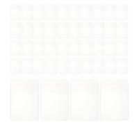 Garneck 24pcs Plastic Boutonniere Sleeves 124x84mm, No Lapel Pin Pocket Flower Holders for Groom and Groomsmen Wedding Accessories