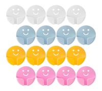 Garneck 24pcs Plug Holders Double Hooks Self-Adhesive Wall Plastic Hook Power Plug Holders for Kitchen and Home Decoration with Space Saving and Hanging Bags Features