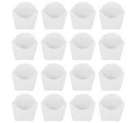 Garneck 24pcs White Paper French Fries Cups Grease Resistant Food Holders for Onion Rings Popcorn Sturdy Stackable Snack Containers for Fast Food Packaging