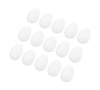 Garneck 24pcs White Plastic Fillable Easter Eggs Open-design Diy Craft Toys for Boy Girl Easter Egg Hunts Decorations and Gift Packaging