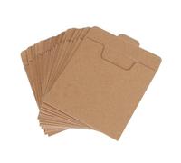 Garneck 25Pcs Kraft Paper CD Envelopes Sealing Household CD Pockets Protective Kraft Disc Sleeves for Music Games Movies Scratch-Resistant
