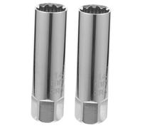 Garneck 2PCS 3/8' Magnetic 14mm Spark Plug Sockets Thin Wall Spark Plug Removal Tool Compatible Car Repair Maintenance Accessory