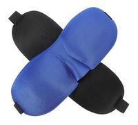 Garneck 2pcs 3D Sleep Masks for Adults with Foam Padding and Polyester Material, Prevent Moving or Falling, Comfortable Eye Masks for Nighttime Sleep and Travel Use