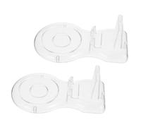 Garneck 2pcs Acrylic Cup Saucer Display Stand Organizer Rack for Plates Cups Tray Practical Coffee Mug Holder for Kitchen Countertop Buffet Cabinet Storage
