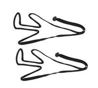 Garneck 2pcs Adjustable Neck Mic Holder with Portable Design and High Stability, Black Plastic and Metal Hanging Microphone Stand for Hosts, Magicians on The Go Performances