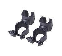 Garneck 2pcs Adjustable Rotatable LED Flashlight Bike Mount Holder Clamp Easy Install Handlebar Grip for Cycling Black LED Rack Compatible with Standard Torches