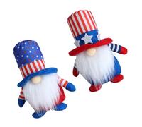Garneck 2Pcs Adorable Gnome Doll Independence Day Gnome Decor of July Dwarf Ornament for Home Creative Patriotic Party Decoration and Unique Design