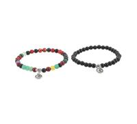 Garneck 2pcs Agate Prayer Beads Bracelet for Men and Women Durable Elastic Design for Daily Wear Stylish Religious Rosary Bracelets for Eid and Islamic Occasions