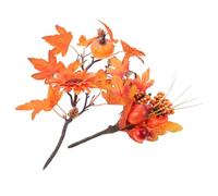 Garneck 2pcs Artificial Pumpkin Branch Pick with Realistic Design and Orange Plastic Material for Rustic Farmhouse Decor and Vase Filling, Thanksgiving Pumpkin Branch for Autumn