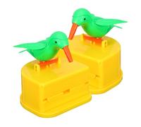 Garneck 2pcs Automatic Bird Shaped Toothpick Holder Press Dispenser Portable Cartoon Animal Organizer for Outdoor Picnic Home Dining Table Kitchen Hygienic and Design