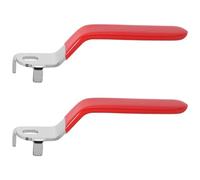 Garneck 2pcs Ball Valve Lever Handles with Plastic Grip 10mm Screws 10x6mm Hole Size Valve Handle Replacement for Outdoor Faucet Repair