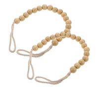 Garneck 2Pcs Beaded Curtain Tiebacks Home Curtain Holders Elegant Window Strap Decor with Sturdy Structure and Fine Craftsmanship for Living Bedroom