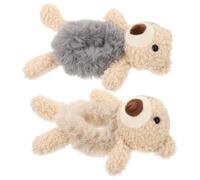 Garneck 2pcs Bear Shaped Hair Bands Plush Hair Ropes Bear Headband for Ponytail Messy Bun