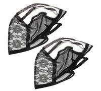 Garneck 2pcs Black Breathable Wig Caps Mesh Net Caps for Holding Hair in Place Made of Polyester Suitable for Films and Concerts Lightweight and Comfortable Hair Net