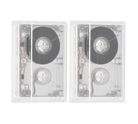 Garneck 2pcs Blank Microcassette Tapes 60 Minute, Mini Plastic Audio Cassette Tape with Strong Compatibility for Jazz Music and Dictation