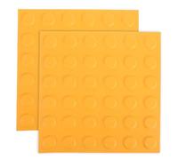 Garneck 2pcs Blind Tiles Tactile Sensory Bricks PVC Orange, Indoor Blind Pathways for Visually Impaired Individuals, Easy Installation