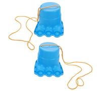 Garneck 2Pcs Blue Kindergarten Stilts for Interactive Balance Training Plaything Fun Jumping Game for Outdoor Activity and Exercise