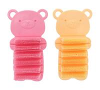 Garneck 2pcs Boys and Girls Nail Cleaning Brush and Fingernail Scrub Tool, Soft Hand and Nail Brush Set with Massage Bristles, Yellow and Pink for Children’s Manicure and Hygiene