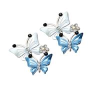 Garneck 2pcs Car Air Vent Scent Clip with Butterfly Pattern in Lake Blue Car Interior Perfume Diffuser for Auto Air Freshener