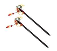 Garneck 2pcs Classic Metal Hair Fork Hair Sticks Chinese Costume Accessory Bridal Clasp for Wedding and Traditional