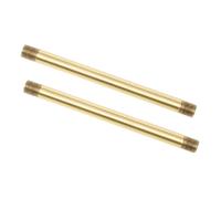 Garneck 2pcs Copper Threaded Lamp Rod Hollow Straight Tube for Wall and Table Lighting DIY Lamp Making Stem Replacement Parts with Concealed Internal Wiring Design