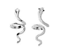 Garneck 2Pcs Creative Snake Shaped Ring for Women Unique Finger Jewelry Vintage Style Design Chic and Impressive Accessory for All Occasions