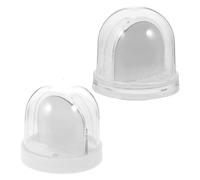 Garneck 2pcs DIY Clear Plastic Snow Globe Photo Frame Kit with Base for Sublimation Photo Craft for Christmas and Valentine S Day Decoration