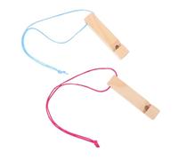 Garneck 2pcs DIY Paintable Wooden Whistle Set Friendly Neck Strap Train Whistle for Fun Musical Play at Birthdays Parties and Activities Enhances Music Learning and Exploration