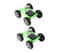 Garneck 2pcs DIY Solar Powered Car Kit for Stem Learning Science Experiment Kit Educational Engineering Set Green for Creative Building and Sustainable Energy Exploration