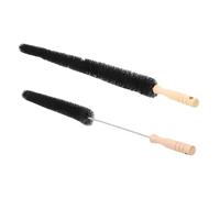 Garneck 2pcs Dryer Vent Cleaner Kit with Wooden Handle and Soft Bristles for Multi-functional Cleaning, Flexible Plastic Brush Suitable for Cleaning Rolling Washing Machine Drum and Inner