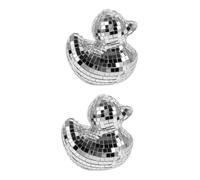 Garneck 2pcs Duck Disco Mirror Balls Ktv Glass Ball Sturdy and Artistic Home Decor