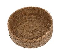 Garneck 2pcs Elegant Seagrass Bread Storage Container Capacity Fruit Basket Kitchen Supply Storage Basket Lid Handmade Space-saving Home Decor