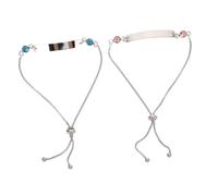 Garneck 2pcs Engraved Bracelets for Men Women Smooth Surface for Unique Names Dates Love Special Occasions