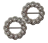 Garneck 2pcs Exposed Waist Buckle Scarf Rings Crafted for Scarf Shawl Buckle Use