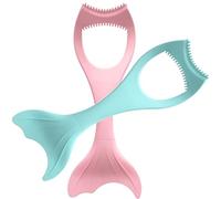 Garneck 2pcs Eyeliner and Mascara Shield Silicone Eye Makeup Assist Tools Lash Protector, Eyelash Brush Protector for Women, Eyeliner Card for Precise Application, Pink and Blue