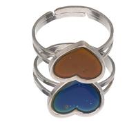 Garneck 2Pcs Fashion Adjustable Color Changing Temperature Ring for Women Teens Mood Emotion Open Band Sensitive to Body Heat Holiday